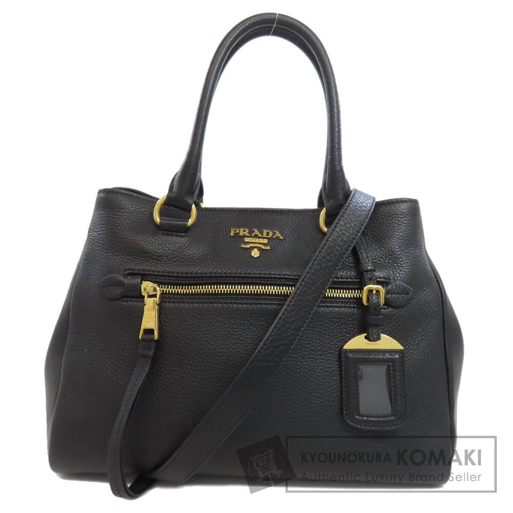 Prada Vitello Phenix convertible bag black leather